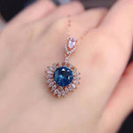 Heart of the Ocean London Blue Topaz Necklace Rose Gold PlatedNecklace