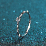 Dainty Diamond Promise Ring - 925 Sterling SilverRing
