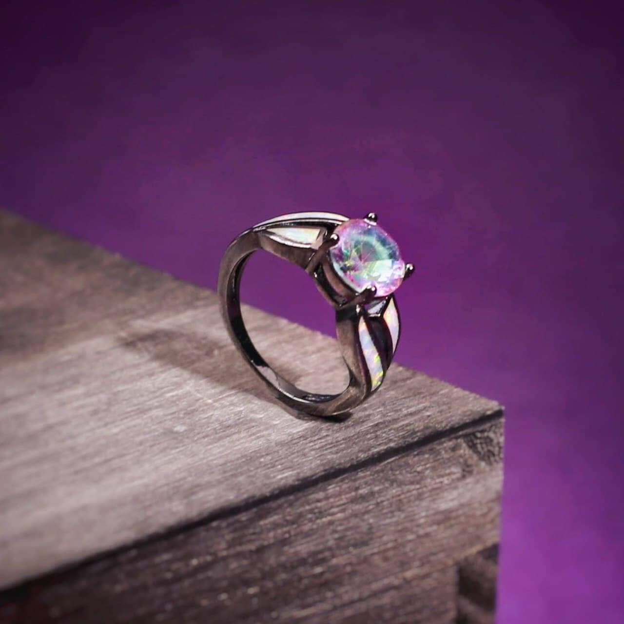 Rainbow Topaz Fire Opal RingRing