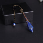 Reiki Dowsing Amulet Crystal Divination Obsidian PendulumPendulumLapis lazuli