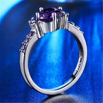 Amethyst Silver Plated Ring DiamondRing