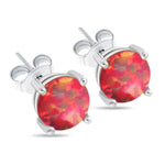 Orange Fire Opal Silver EarringsEarrings