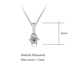Sparkling Diamond Pendant Necklace - 925 Sterling SilverNecklace
