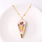 Boho Shell Necklace Sea Shell Chain Pendant NecklaceNecklace29 about 6.4cm