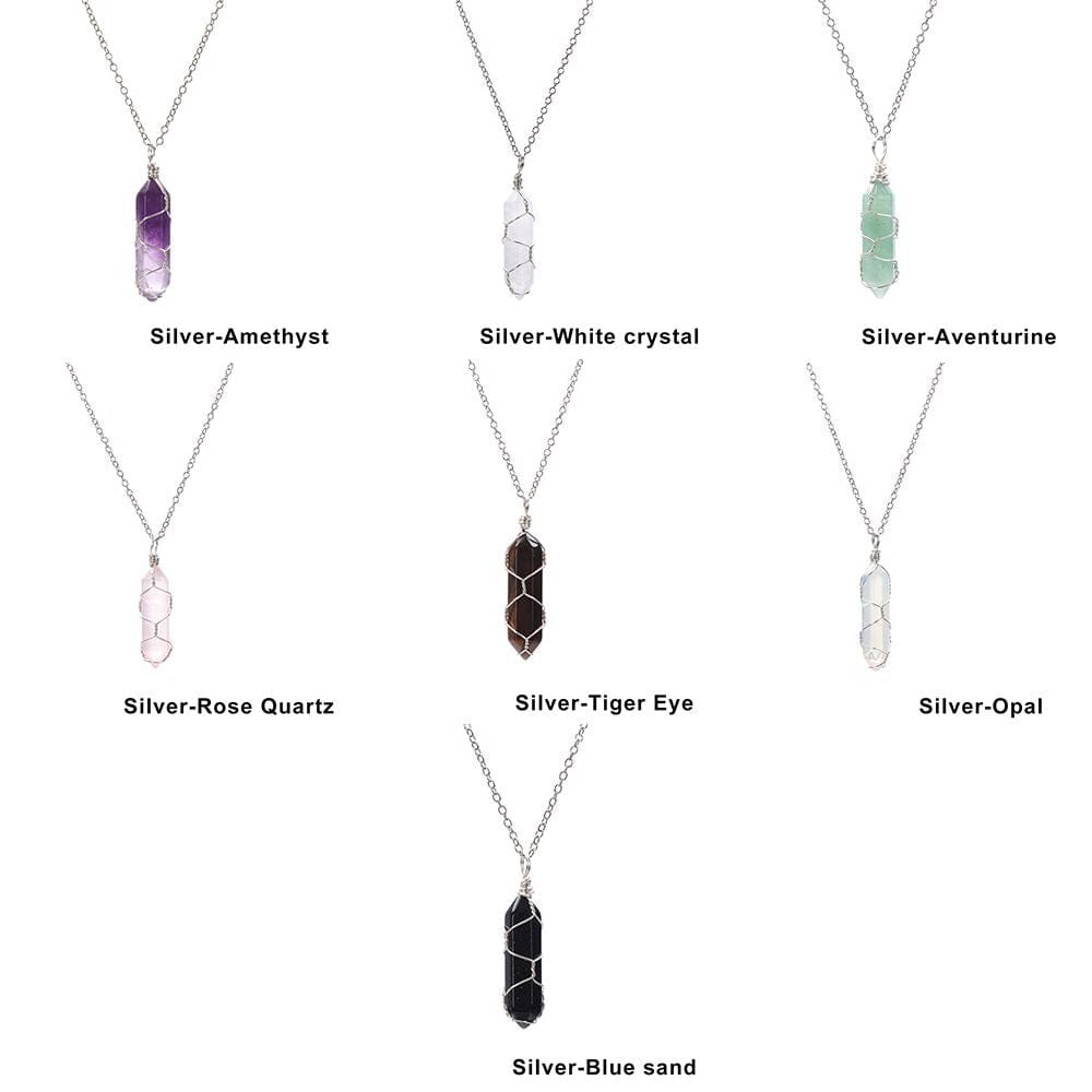 Natural Healing Rock Crystal Pendant NecklaceNecklace