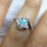 Natural Opal Classic Ring - 925 Sterling SilverRing