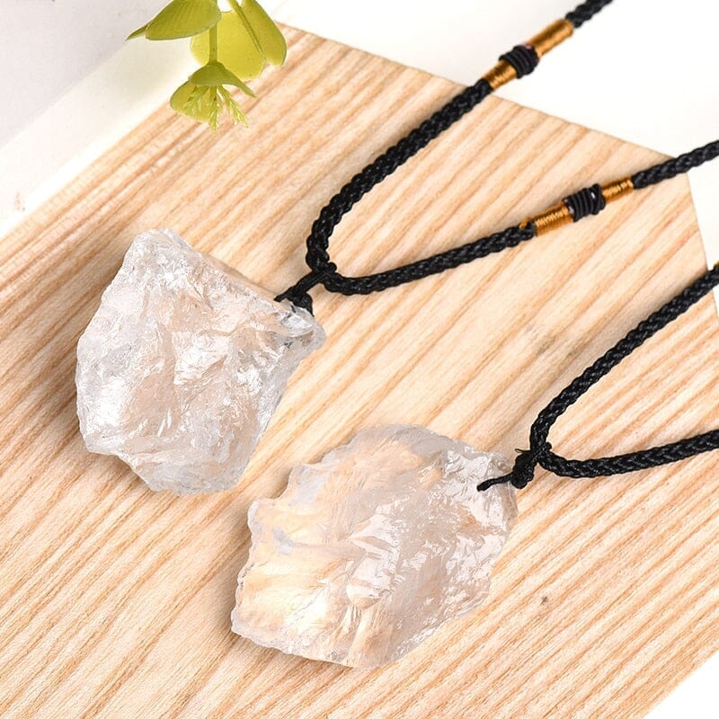 1 Piece Irregular Natural Tigers Eye Yellow Stone and Mineral Pendant NecklacesNecklaceCrystal