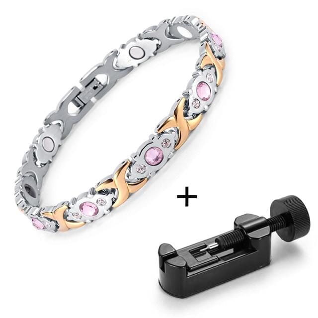 Woman Magnetic Bracelet Stainless SteelBraceletGold and Silver Bracelet with tool