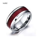 Brown and Red Wood Grain Couple RingsRing6Male
