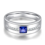 Trendy White CZ Sapphire Unisex Ring - S925 Sterling SilverRing