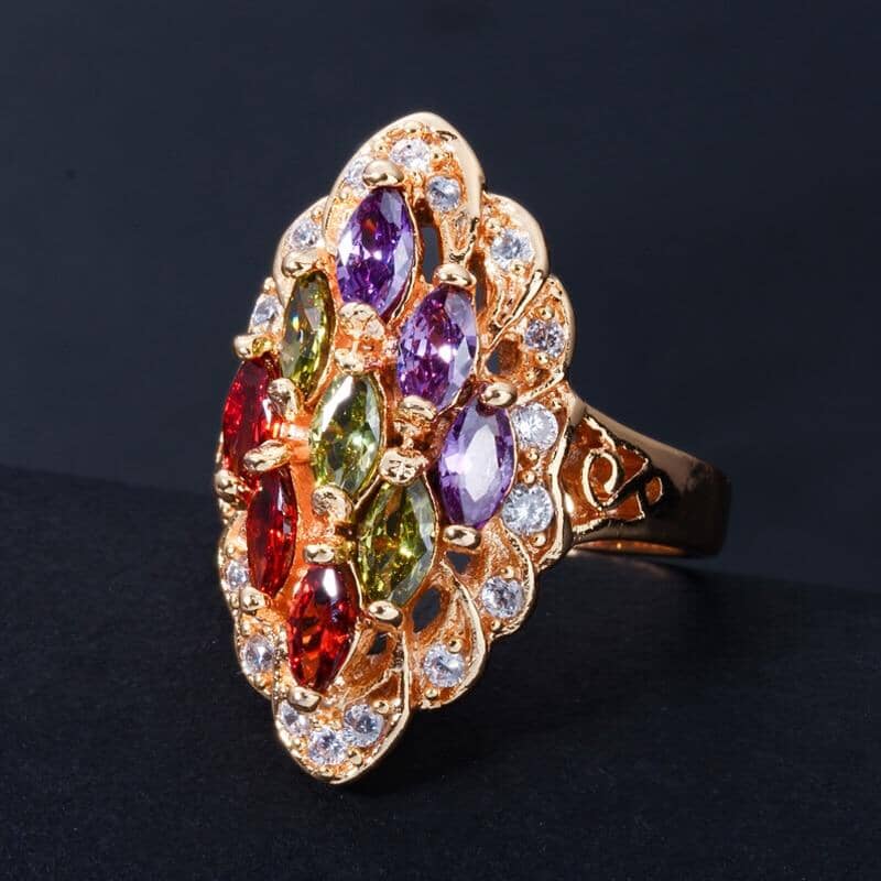 Multi Stone, Amethyst, Peridot & Ruby RingRing