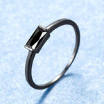 Black Onyx Minimalist Ring - 925 Sterling SilverRing8Black Gold