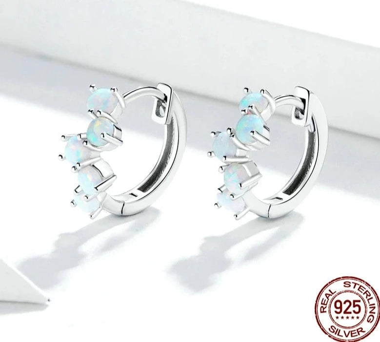 Dreamy Bubbles Plated Platinum Hoop Earrings - 925 Sterling SilverEarrings