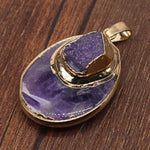 Natural Stone Amethyst Pendant Drop ShapedPendant