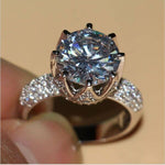 8ct Luxury Big White Topaz Ring - 925 Sterling SilverRing