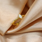 Charm Sparkling Opal Finger ( Adjustable ) Ring - 925 Sterling SilverRing