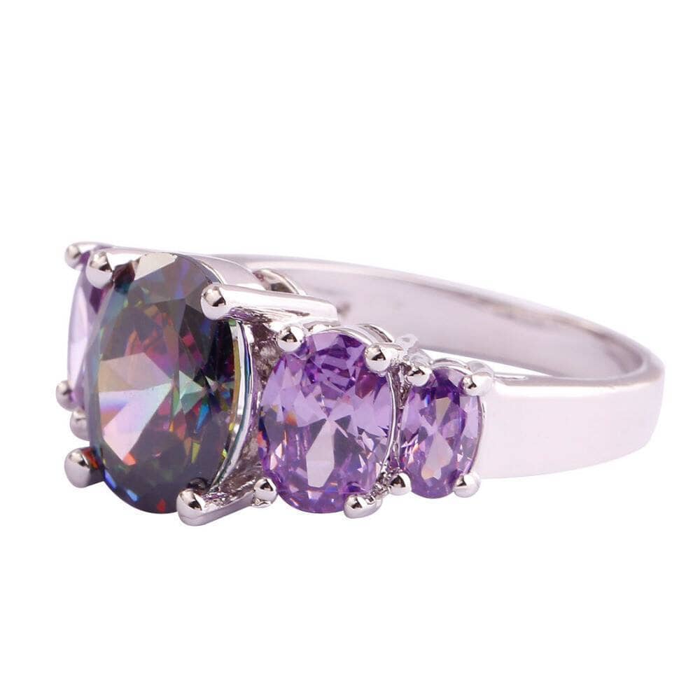 Mystic Topaz & Amethyst - 5 Stones RingRing