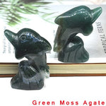 Dolphin Healing Crystal FigurineHealing Crystal1PCSGreen Moss Agate