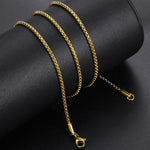 2mm Round Box Chain NecklacesNecklace18inch 45cmGold