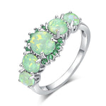 Green Fire Opal & Emerald RingRing11