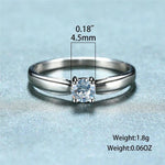Luxurious White Topaz Solitaire Ring - 925 Sterling SilverRing