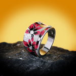 Fashionable and Exquisite Red Flower RingRing