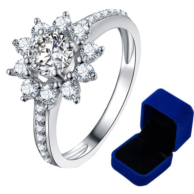 Luxury Sun Flower Diamond RingRing18