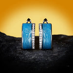 Sparkling Blue Opal Earrings - 925 Sterling SilverEarrings