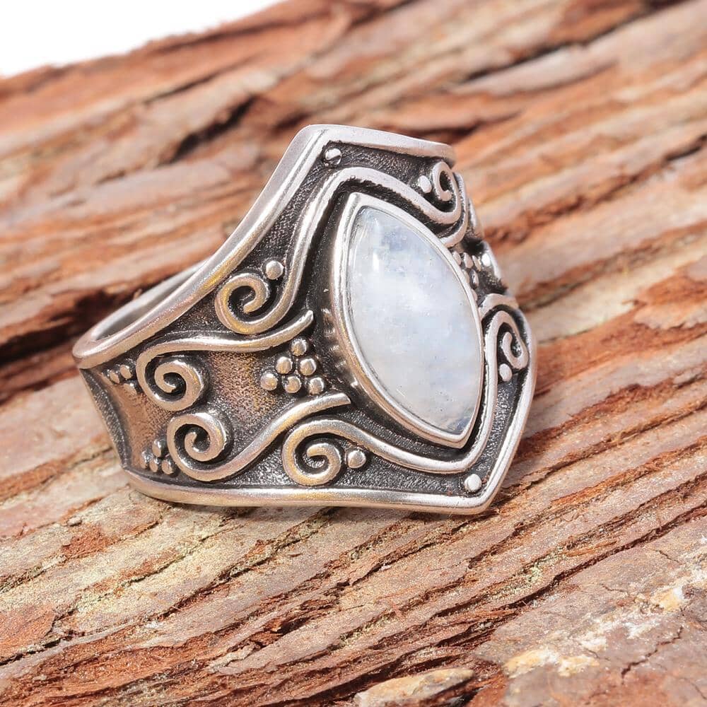 Vintage Silver Real Moonstone RingRing11