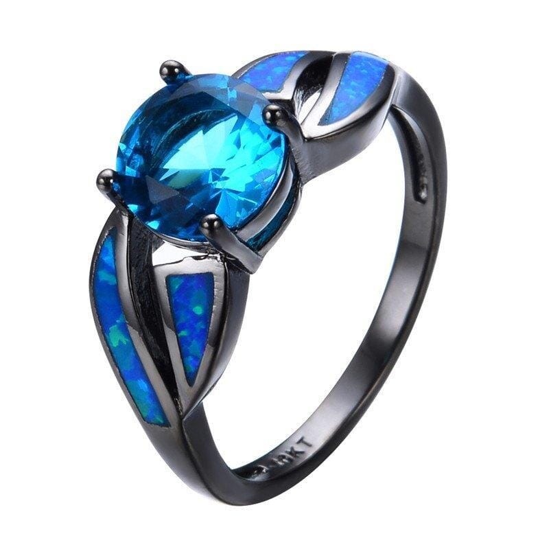 Blue Fire Aquamarine Opal RingRing11