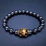 Luxury Crown Natural Tiger Eye Stone Bead BraceletsBracelet