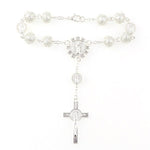 WWJD Rosary Catholic Religious Bead Cross BraceletBracelet