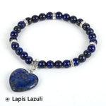 Crystal Love Heart Charm BraceletBraceletLapis Lazuli