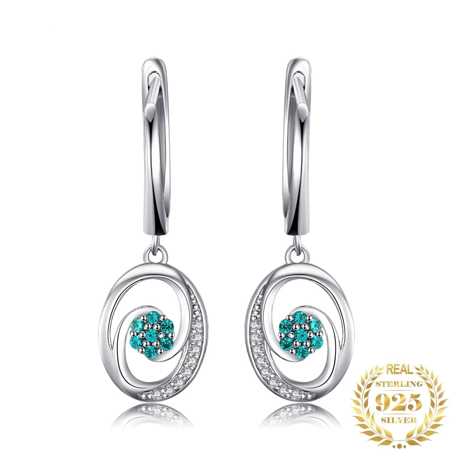 Beautiful Green Gemstone Emerald - 925 Sterling SilverRing