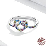 Infinite Rainbow Zirconium Love Ring - 925 Sterling SilverRing