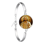 Our Lady of Guadalupe WWJD Glass Dome BraceletBracelet18