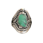 European Tree Leaves Marble Turquoise RingRing