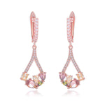Compact And Exquisite Drop-Shaped Crystal EarringsEarringsROSE GOLD2