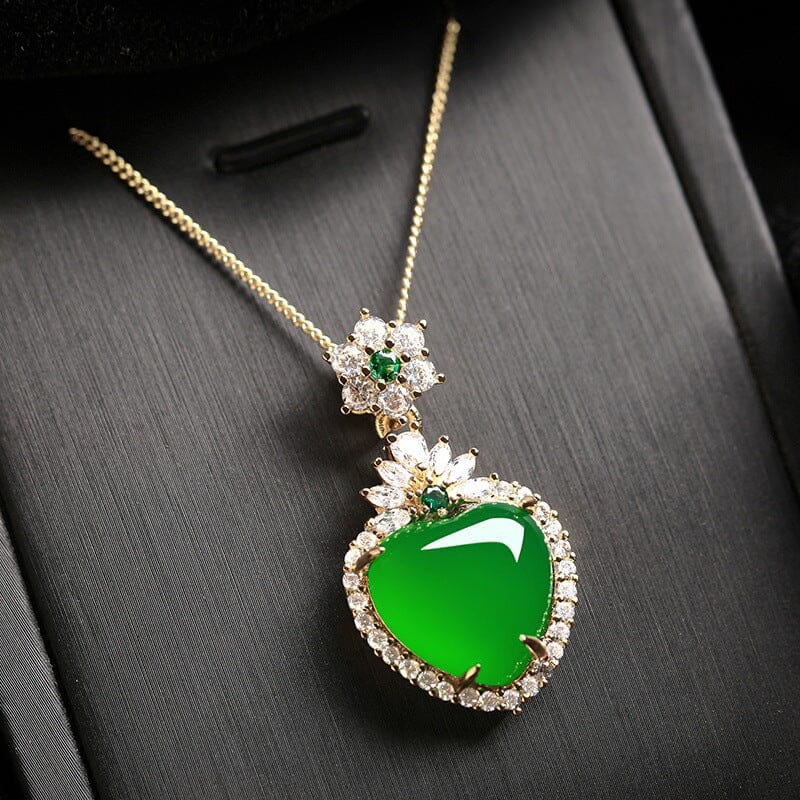 Love Crystal Emerald NecklaceNecklace