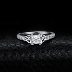 Vintage Celtic Knot Diamond Ring - 925 Sterling SilverRing