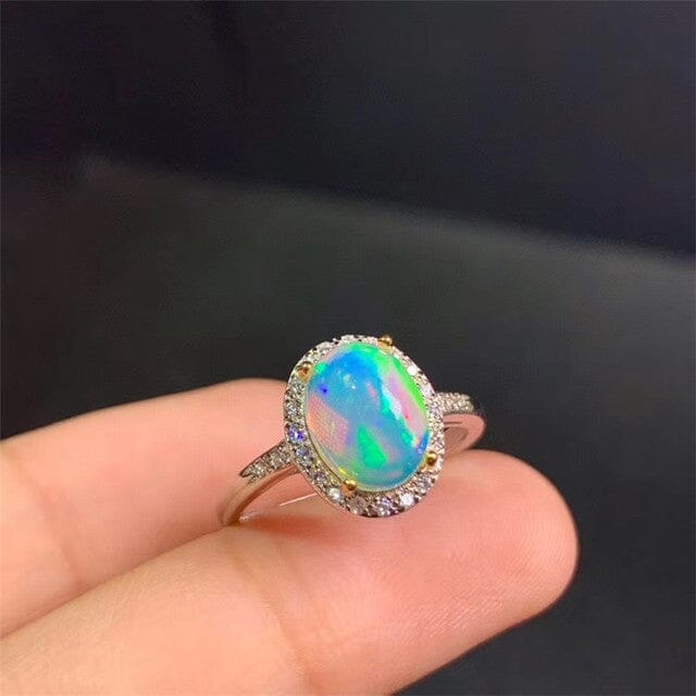 Natural Fire Opal Ring - 925 Sterling SilverRing11.5MULTI