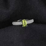 Simple Elegant Peridot Solitaire Ring - 925 Sterling SilverRing