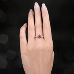 Cute Coccinella Natural Garnet Ring - 925 Sterling SilverRing