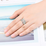 Classic Design Multiple Natural Opal Ring - 925 Sterling SilverRing