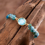 Blue Round Opal Bracelets Braided BraceletBracelet