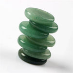 Assorted 7 pieces/lot Palm Stone Jade Crystal Reiki Healing Chakra With Free PouchRaw StoneGreen Aventurine