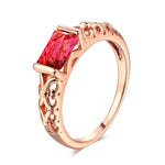 Ruby Rose Gold Plated/Silver RingRing8Rose Gold - Red
