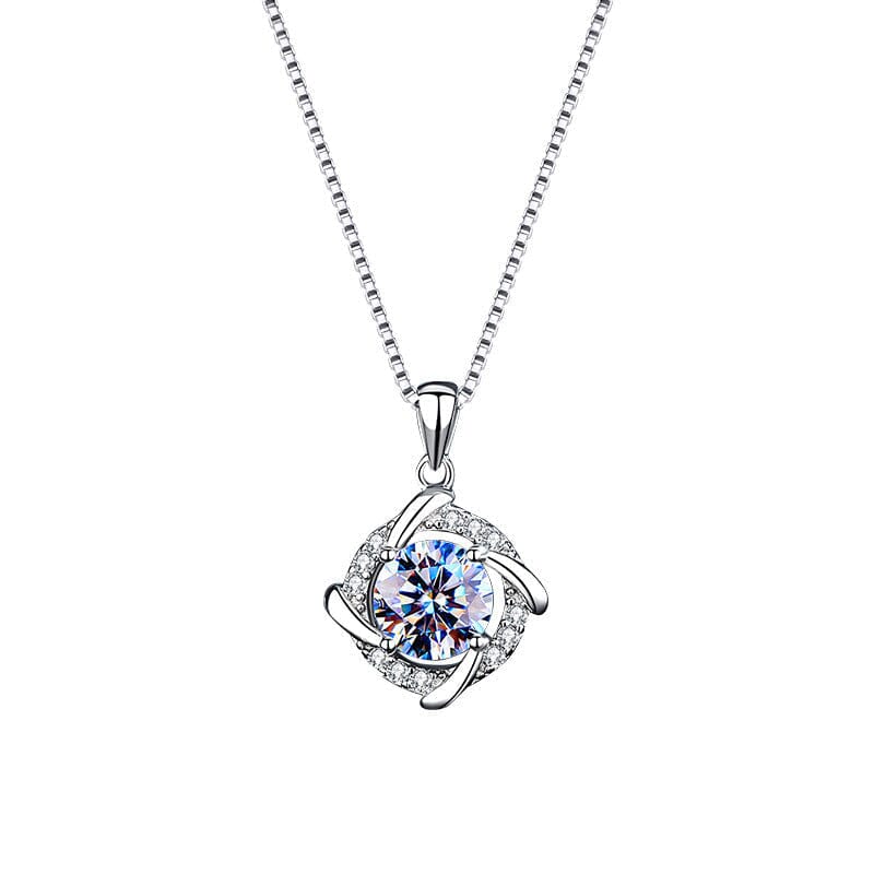 Diamond Windmill Pendant Necklace - 925 Sterling SilverNecklace