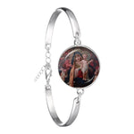 Our Lady of Guadalupe WWJD Glass Dome BraceletBracelet12