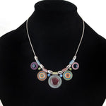 Ethnic Collares Vintage Colorful Bead Pendant Statement NecklaceNecklace
